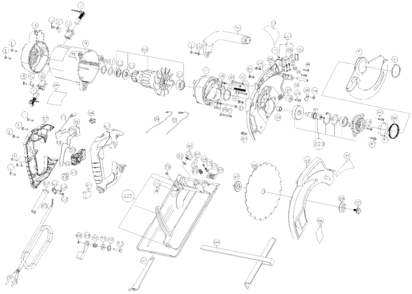 Default Diagram and Parts List for CS1030L-B3 Type 1 Black and Decker Circular Saw